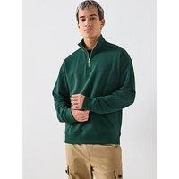 Hugo Hugo Durty244 Relaxed Fit 1/4 Zip Sweat - Green