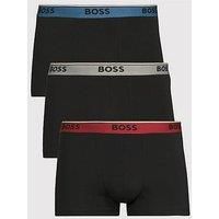 Boss Bodywear 3 Pack Power Contrast Waistband Trunks - Assorted