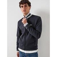 Boss Zone Regular Fit 3D Logo Zip Track Top - Navy