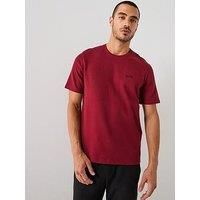 Boss Loungewear Waffle T-Shirt - Dark Red