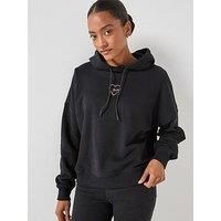 Boss Crystal Logo Hoodie - Black
