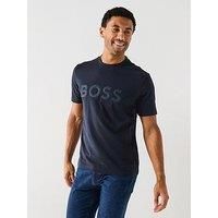 Boss Tee Iconic Zone 3D Logo Regular Fit T-Shirt - Navy