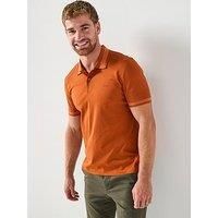 Boss H-Phillipson 200 Slim Fit Contrast Collar Polo Shirt - Dark Orange