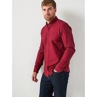 Boss H-Roan Button Down Slim Fit Oxford Shirt - Dark Red