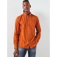 Boss Boss H-Roan Button Down Slim Fit Oxford Shirt - Dark Orange