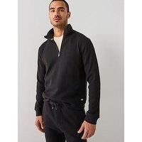 Boss Bodywear Structure Waffle 1/4 Zip Top - Black