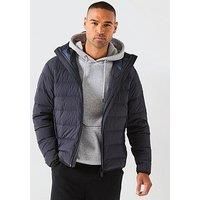 BOSS Men/'s Ow_riplite Jt Hd Down_Jacket, Dark Blue, XXL