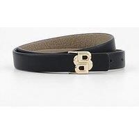 Boss Icon Leather Belt - Black
