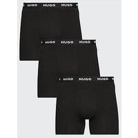 HUGO Men's 3 Pack Boxer Briefs, Black