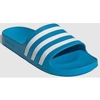 adidas Unisex Adilette Aqua slide sandal, Solar Blue Ftwr White Solar Blue, 11 UK