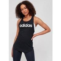 adidas Women's W LIN TK Tank, Black/White, XXS