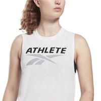 Reebok Athlete Vector Tank Vest Womens Small White Speedwick Breathable Training