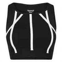 Reebok Womens Taped Recycled Studio Tank Top Gym Vest- Black / XL