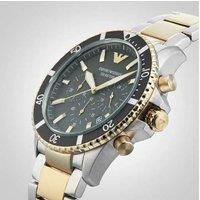 NEW EMPORIO ARMANI MENS DIVER STEEL CHRONOGRAPH WATCH - AR11361 - RRP £329