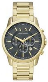 Armani Exchange Men/'s Chronograph, Stainless Steel Watch, 44mm case size
