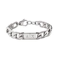 Armani Exchange - Classic Bracelet Silver Tone Stainless Steel with for Men AXG0077040