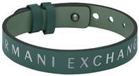 Armani Exchange Men/'s Green Reversible Leather Strap Bracelet, AXG0109040