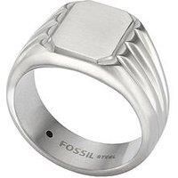Fossil All Stacked Up Stainless Steel Signet Ring