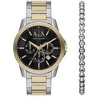 Armani Exchange Men/'s Analog Quartz Watch with Stainless Steel Strap AX7148SET