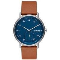 Skagen Men/'s Analog Quartz Watch with Leather Strap SKW6889