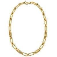 Michael Kors Women/'s Premium MK Statement Link 14K Gold-Plated Empire Link Chain Necklace, MKJ828400710