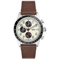 FOSSIL Sport Tourer Watch for Men, Chronograph Movement with Stainless Steel or Leather Strap,White,42 mm