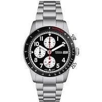FOSSIL Sport Tourer Watch for Men, Chronograph Movement with Stainless Steel or Leather Strap,Black,42 mm