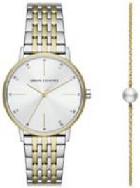 Armani Exchange Three-Hand Two-Tone Stainless Steel Watch And Bracelet Set