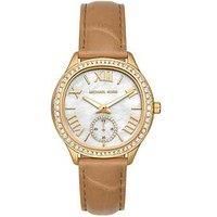 Michael Kors Women/'s Analog Quartz Watch with Leather Strap MK4819