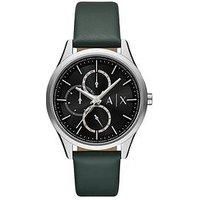 Armani Exchange Men/'s Analog Quartz Watch with Leather Strap AX1883