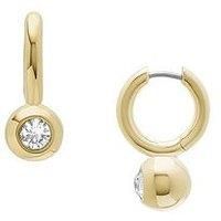Fossil Bright Baubles Gold-Tone Brass Hoop Earrings