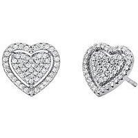 Michael Kors Michael Kors Sterling Silver Pav££ Heart Stud Earrings