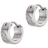 Emporio Armani Men/'s Silver-Tone Stainless Steel Earring, EGS3165040