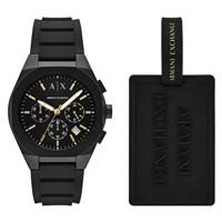 Armani Exchange Black Mens Chronograph Watch Rafael AX7165SET