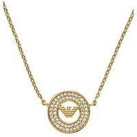 Emporio Armani Women/'s gold tone Sterling Silver lobster clasp closure necklace