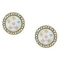 Fossil Women'S Classic Mother-Of-Pearl Gold-Tone Stainless Steel Stud Earrings, Jf04868710