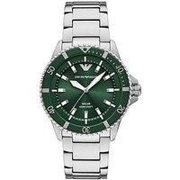 Emporio Armani Men'S World Explorer Solar-Powered 3-Hand Stainless Steel Watch Ar11698