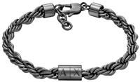 Armani Exchange Men/'s Gunmetal Stainless Steel Bracelet, AXG0164060