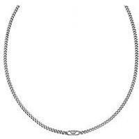 Emporio Armani Men/'s Silver-Tone Stainless Steel Necklace, EGS3246040