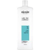 Nioxin System 3 Scalp + Hair Conditioner - Hair Thickening Conditioner for Coloured, Dry and Damaged Hair with Light Thinning - with Biotin & Niacinamide, 1L