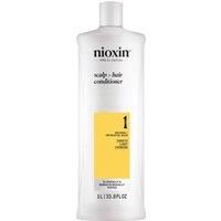 Nioxin System 1 Scalp + Hair Conditioner - Hair Thickening Conditioner for Natural Hair with Light Thinning - with Niacinamide (1l)