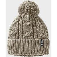 Jack Wolfskin Pompom Beanie Hat, Seal, Standard Size