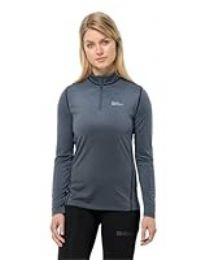 Jack Wolfskin Women/'s Sky Thermal Hz W Hiking Shirt, Graphite/Cool Grey, M