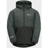 Jack Wolfskin SNOWY DAYS JACKET K, Unisex children Jacket, slate green/black,