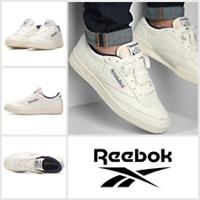 Men's Trainers Reebok Classics Unisex Club C 85 Vintage Lace up Casual in White