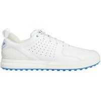 adidas Golf Mens Flopshot Golf Shoes - White/GoldMetal/BlueRush - UK 9.5