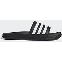 adidas Unisex Adilette Comfort Slides, Core Black/Cloud White, 4 UK