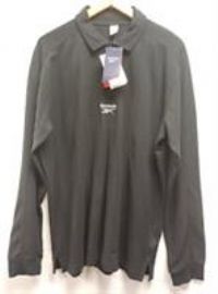 Reebok Black Long Sleeve Polo Shirt Men's Size Medium Brand New With Tags