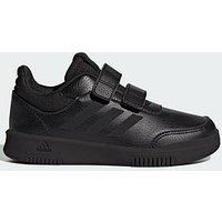 Adidas Kids Boys Tensaur School Shoes Trainers Jr Black Hook & Loop Strap Shoe