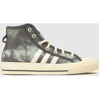 Adidas Light Grey Nizza Hi Youth Trainers